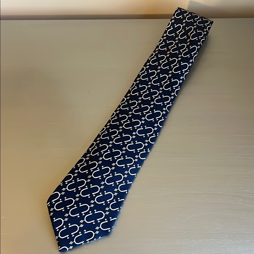 Blue Patterned Men's Tie